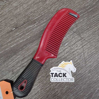 Plastic Mane Comb, rubber grip *vgc, clean, tape, scuffs, residue
