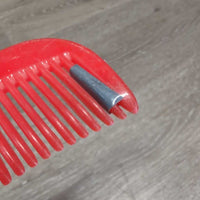 Plastic Mane Comb, rubber grip *vgc, clean, tape, scuffs, residue

