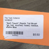 "Soft Touch" Plastic Tail Brush *gc, hair, scuffed, faded, residue, stains
