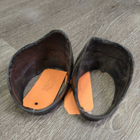 2 Pull on Soft Rubber Heel - Quarter Boots *gc, dirty, scuffs, trimmed edges, faded, rubs
