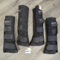 Front & Hind Fleece Lined Shipping Boots *gc, pills, hair, clean & dirt, stains, older

