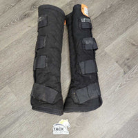 Front & Hind Fleece Lined Shipping Boots *gc, pills, hair, clean & dirt, stains, older
