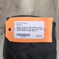 Front & Hind Fleece Lined Shipping Boots *gc, pills, hair, clean & dirt, stains, older
