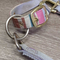 Soft Nylon Halter, adj, snap *gc, dirty, stains, rubs, dingy, faded, discolored
