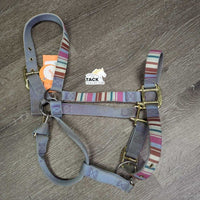 Soft Nylon Halter, adj, snap *gc, dirty, stains, rubs, dingy, faded, discolored
