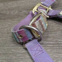 Soft Nylon Halter, adj, snap *gc, dirty, stains, rubs, dingy, faded, discolored, scratches, chews, frays
