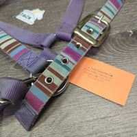 Soft Nylon Halter, adj, snap *gc, dirty, stains, rubs, dingy, faded, discolored, scratches, chews, frays
