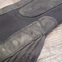 JUNIORS Neoprene Half Chaps *gc/fair, dirty, unstitched & torn, faded, cracked
