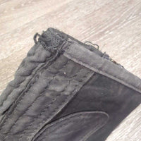 JUNIORS Neoprene Half Chaps *gc/fair, dirty, unstitched & torn, faded, cracked
