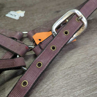 Thick Stiff Nylon Halter *fair, faded, v.dirty, stained, edge rubs, older
