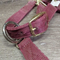 Thick Nylon Halter, adj, snap *gc, dirt, edge frays, faded?

