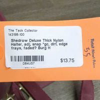 Thick Nylon Halter, adj, snap *gc, dirt, edge frays, faded?
