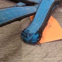 Stiff Thick Nylon Halter *fair, dirty, v.rubbed & frayed edges & end, faded, stains
