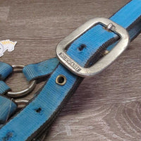 Stiff Thick Nylon Halter *fair, dirty, v.rubbed & frayed edges & end, faded, stains
