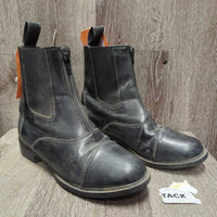 Paddock Boots, Zips *gc, dirt, scuffs, scratches, film, mnr folded insole, older
