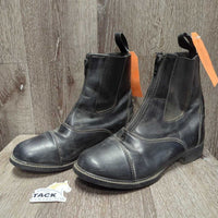 Paddock Boots, Zips *gc, dirt, scuffs, scratches, film, mnr folded insole, older

