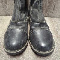Paddock Boots, Zips *gc, dirt, scuffs, scratches, film, mnr folded insole, older
