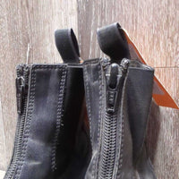 Paddock Boots, Zips *gc, dirt, scuffs, scratches, film, mnr folded insole, older
