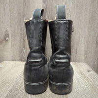 Paddock Boots, Zips *gc, dirt, scuffs, scratches, film, mnr folded insole, older

