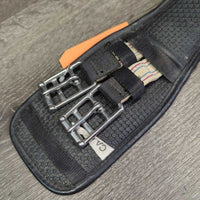Padded Neoprene Dressage - Short Girth, 2x Els *gc/fair, clean, dirt/residue, MISSING KEEPER, mnr stretched elastic
