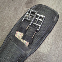 Padded Neoprene Dressage - Short Girth, 2x Els *gc/fair, clean, dirt/residue, MISSING KEEPER, mnr stretched elastic

