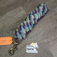 Stiff Nylon Lead Rope *gc, frays, residue, rubs, dirt, stains, snags, faded
