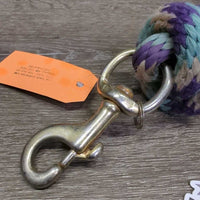 Stiff Nylon Lead Rope *gc, frays, residue, rubs, dirt, stains, snags, faded
