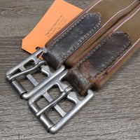 Padded Leather Girth, 1x els *gc, dirty, creases, hair, residue, Buckle lthr: cracked, stretched
