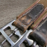 Padded Leather Girth, 1x els *gc, dirty, creases, hair, residue, Buckle lthr: cracked, stretched
