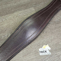 FS Flat Wide Padded Leather Girth, 2x els *vgc, clean, mnr hair, residue, puckered els
