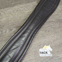 FS Flat Wide Padded Leather Girth, 2x els *vgc, clean, mnr hair, residue, puckered els
