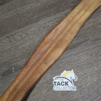 Narrow Leather Girth, 1x els *vgc, clean, older, stained, mnr rust, scuffs
