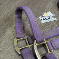 Thick Nylon Halter, snap, adj *gc/fair, stains, dirty, faded, rubs, frayed holes & edges
