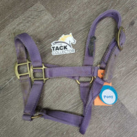 Thick Nylon Halter *gc/fair, faded, stains, discolored, rubs, frayed edges, residue, loose label
