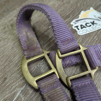 Thick Nylon Halter *gc/fair, faded, stains, discolored, rubs, frayed edges, residue, loose label
