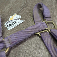 Thick Nylon Halter *gc/fair, faded, stains, discolored, rubs, frayed edges, residue, loose label
