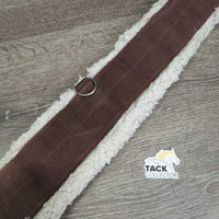 Nylon & Fleece Girth, 2x els, d ring, detach liner *fair, clumpy, dingy/stained, rubbed, puckered els, threads, dirt, hair
