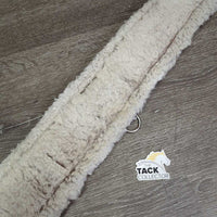 Nylon & Fleece Girth, 2x els, d ring, detach liner *fair, clumpy, dingy/stained, rubbed, puckered els, threads, dirt, hair
