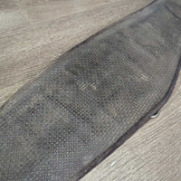 Wide Nylon Web & Neoprene Velcro Lining Roper Cinch, 2x D Ring *gc, dirt, hairy, rubs, faded, rust
