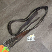 Thick Wide Stirrup Leathers *REPURPOSING ONLY *fair, undone stitching, slices, cracks, stretched, uneven, thin spots
