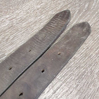 Thick Wide Stirrup Leathers *REPURPOSING ONLY *fair, undone stitching, slices, cracks, stretched, uneven, thin spots
