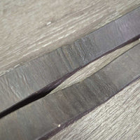 Thick Wide Stirrup Leathers *REPURPOSING ONLY *fair, undone stitching, slices, cracks, stretched, uneven, thin spots

