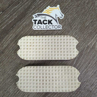2 Rubber Stirrup Grips *vgc, clean, mnr dusty, discolroed/stains
