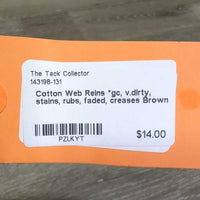 Cotton Web Reins *gc, v.dirty, stains, rubs, faded, creases
