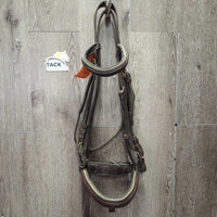 Padded Bridle, Crank, Buckles *gc/fair, peeled, rubs, scrapes, creases

