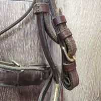 Padded Bridle, Crank, Buckles *gc/fair, peeled, rubs, scrapes, creases
