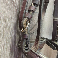 Padded Bridle, Crank, Buckles *gc/fair, peeled, rubs, scrapes, creases
