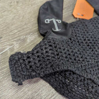 Crochet Bonnet, Bling, Piping *gc, clean, v.curled & twisted, faded, hair
