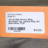 Narrow Bling Browband *gc, missing bling, dirt
