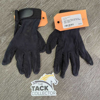 Light Pimple Riding Gloves *gc, clean, faded, rubs, pills, thin edges, older?
